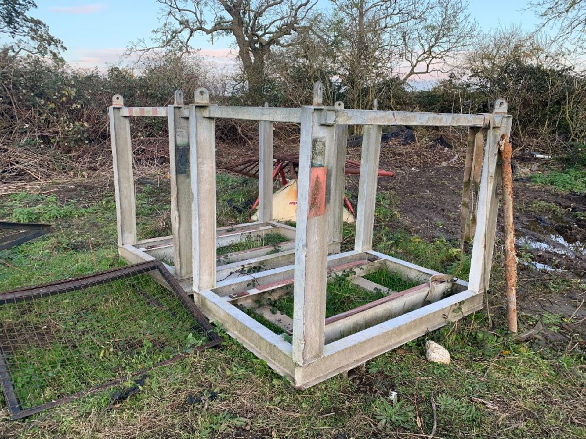 Pair of heavy duty stillages. Stored near Framingham Pigot. No VAT on this item.