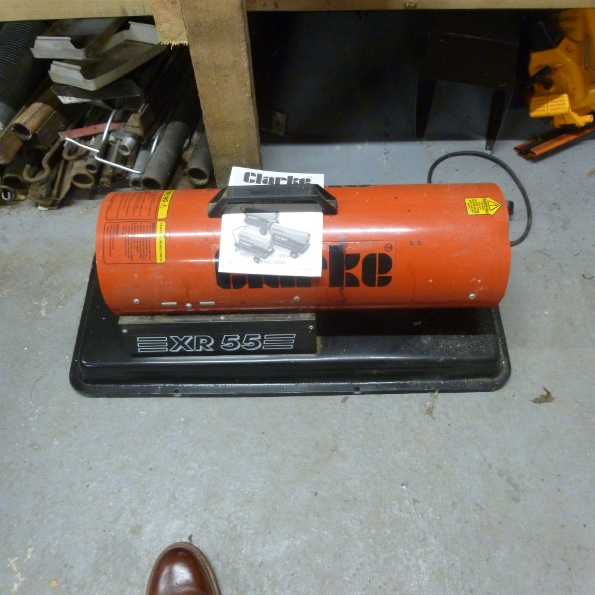 Clarke XR55 space heater. Passed PAT test 19.11.19. Stored near Flixton, Bungay.