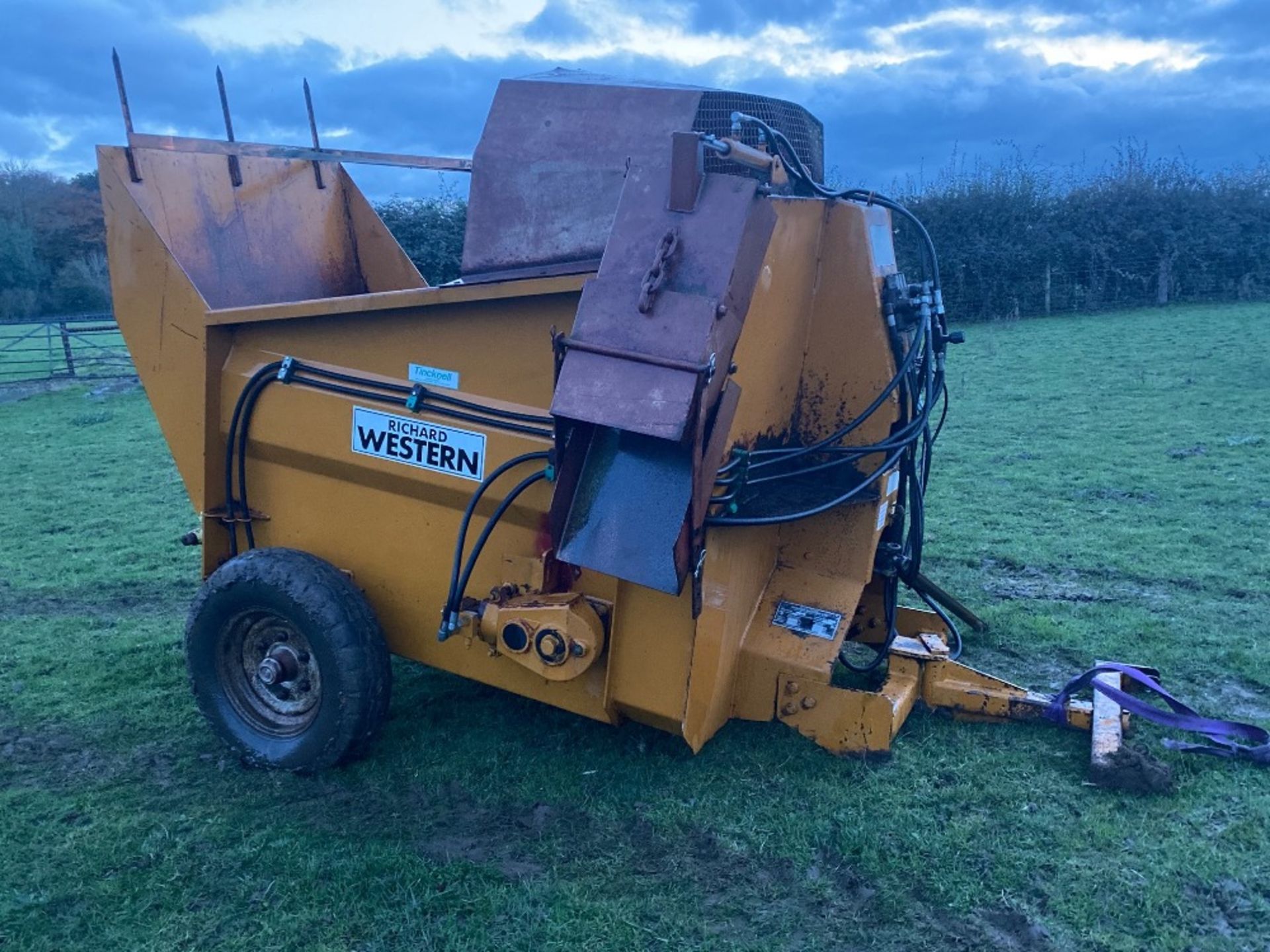 Richard Western straw chopper, used last winter. Stored near Goring Heath, Reading.