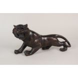 A Chinese bronze tiger,