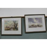 Two Jack Savage watercolours of country scenes,