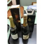 A bottle of Courvoisier fine champagne cognac,