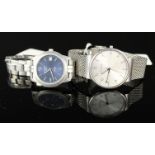 A gents stainless steel Skagen watch and a gents Tissot PR50 watch