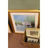Various watercolours and pictures including old Gt Yarmouth,