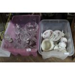 Various items of cut glass,