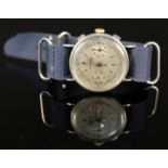 A gents Nicolet chronographic wristwatch with military strap