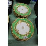 A set of twelve Victorian green,