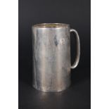 A silver pint tankard, makers mark rubbed,