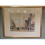 Thomas Shotter Boys, pair of coloured lithographs of Regent St London,