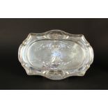 A silver Art Nouveau style tray with embossed decoration by William Hutton & Sons Ltd,