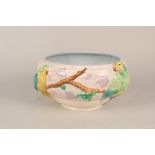 A Clarice Cliff parrot decorated bowl