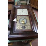 An American Chauncey Jerome wall clock plus a mahogany striking mantel clock,