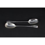 Silver salad servers by Goldsmiths & Silversmiths Co,