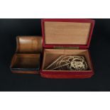 A mixed lot including gold filled Sheaffer pen/pencil set with engraved details, a Dunhill box,