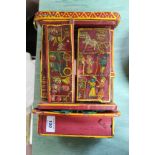 An Indian polychrome painted miniature theatre