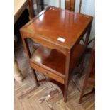 A Regency mahogany single washstand with axehead drop handles