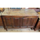 A large 18th Century oak coffer