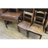 A late Victorian pine Pembroke table,