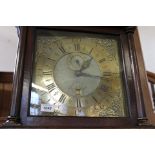 A mid 19th Century oak 30 hour long case clock with brass dial marked Hardwick,