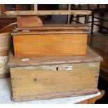 A Victorian pine box,