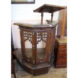 A mid Victorian church oak pulpit