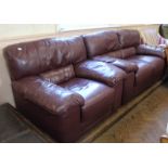 A good quality leather three seater sofa