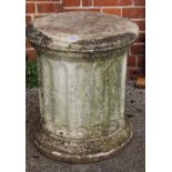 A 19th Century weathered concrete plinth