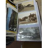 An album of postcards to include topographical, East Anglia, comic etc, stamps on cover,