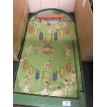 An Amersham pin cricket bagatelle board