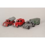 Chad Valley die cast petrol bowser plus Timpo Pantechnicon and fire tender (no ladder)