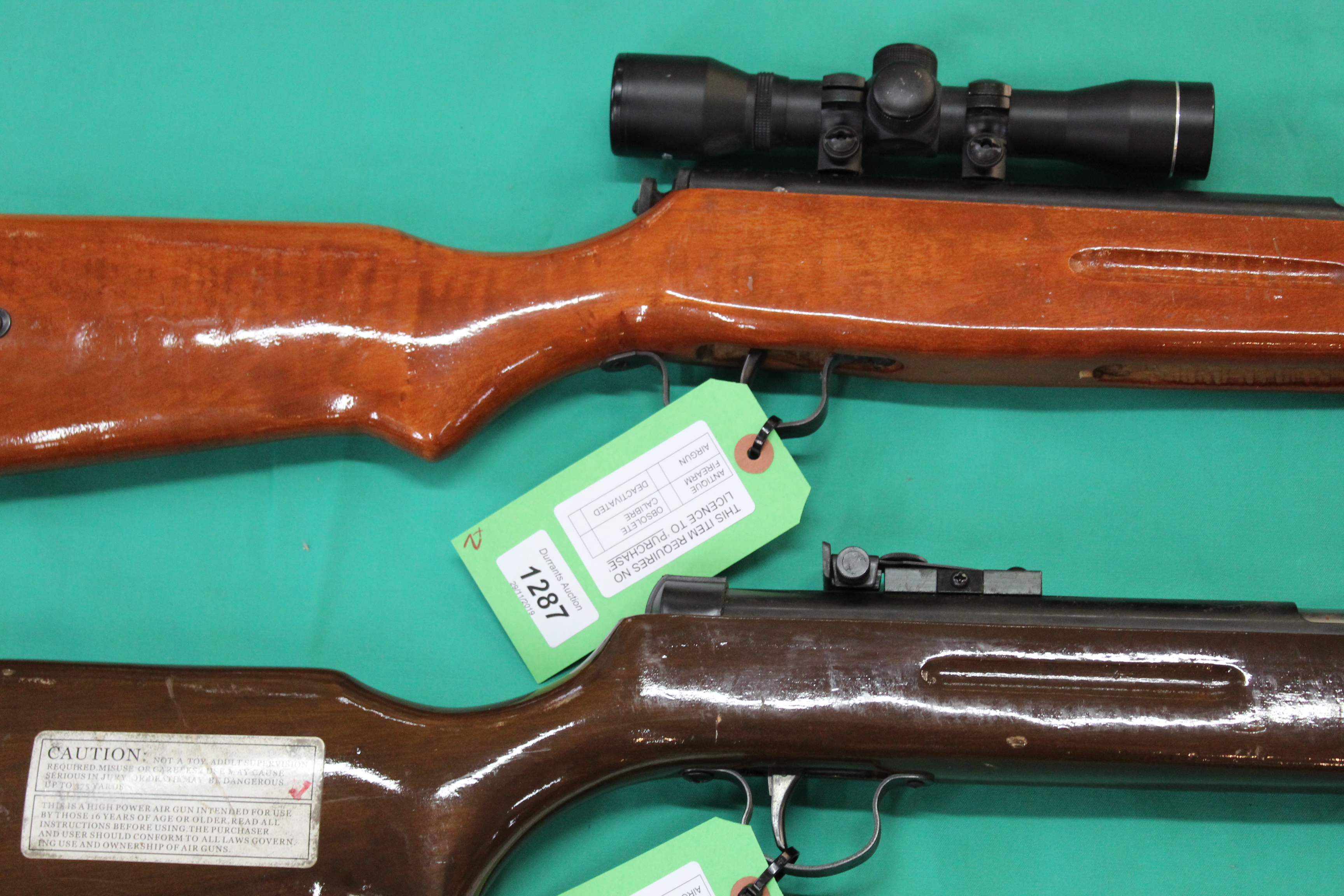 Two Chinese air rifles, one with a scope, - Image 2 of 2