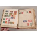 A Victorian Lincoln album of world stamps including Japan SG1 48m brown, 100m blue, 500m green,