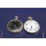 A Waltham Premier stainless military pocket watch,