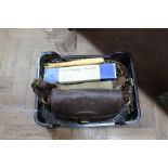 A mixed lot including three 12 bore cartridge belts, cartridge bag,