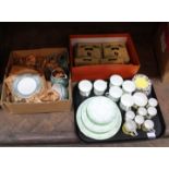 A Lord Nelson pottery part tea set, boxed and unboxed model cars plus two part coffee sets,