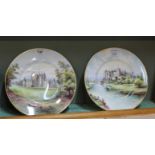 A pair of Mintons Glamis Castle and Arundel Castle plates,