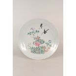 An 18th/19th Century Chinese bird and floral charger,