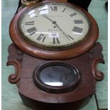 A 19th Century mahogany drop dial fusee wall clock,