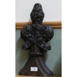 A 19th Century carved oak leaf and nut decorated pew end,
