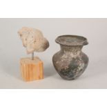 A Roman glass vase,