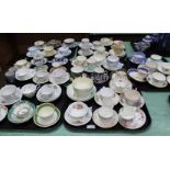 A large quantity of 19th and 20th Century cups and saucers (seven trays)
