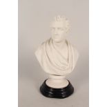 A Copeland Parian ware bust of a musician,