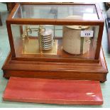 A mahogany cased barograph