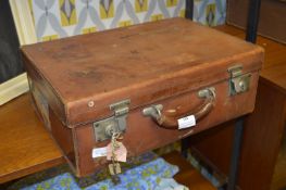Small Leather Fitted Suitcase