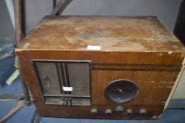 Vintage Walnut Cased Marconi Radio