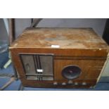 Vintage Walnut Cased Marconi Radio