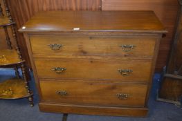 Victorian Three Height Chest of Drawers with Brass Handles