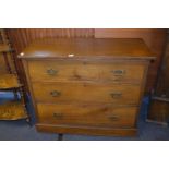 Victorian Three Height Chest of Drawers with Brass Handles