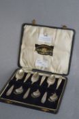 Cased Set of Six Silver Teaspoons - Sheffield 1930, approx 65g