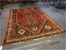 Large Red Persian Patterned Rug 221cm x 333cm
